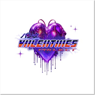 The Cyberpunk Love: Purple Heart Neon Installs Tee Posters and Art